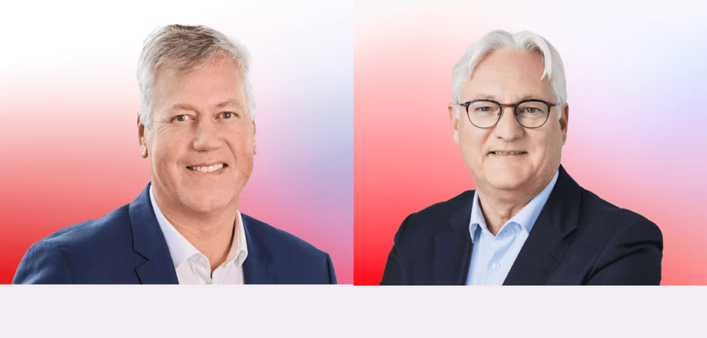 Tv. Morten Wierod, VD för ABB och Peter Voser, ordförande i ABB