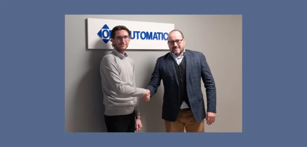 Casper Sigurdsson, Produktansvarig på OEM Automatic, och Alberto Turone, International Sales Manager på Quadritalia.