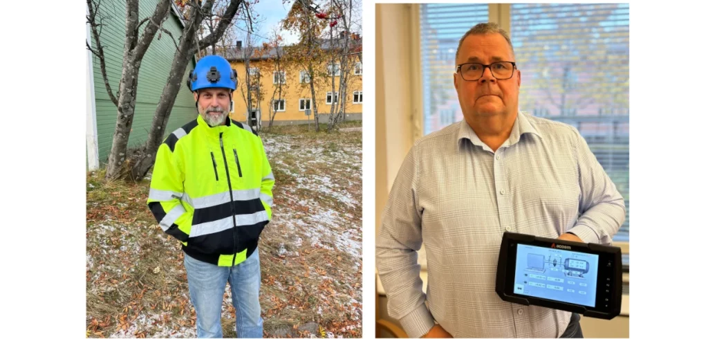 Jens Kvarnäs, säljansvarig på Kellve & Håkan Karlsson, area manager på Acoem AB