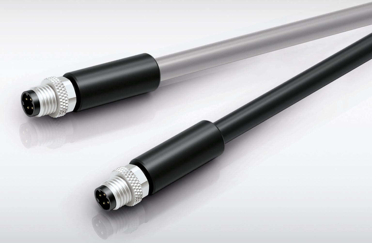 Tillförlitlig EMC med 360°-skärmning: M8 kabelkontaktdon för känsliga tillämpningar