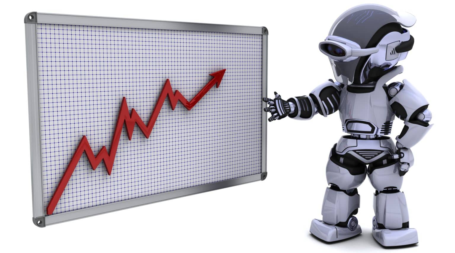 robot showing good progress graph